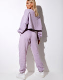 Image of Basta Jogger in Violet Angel Embro White