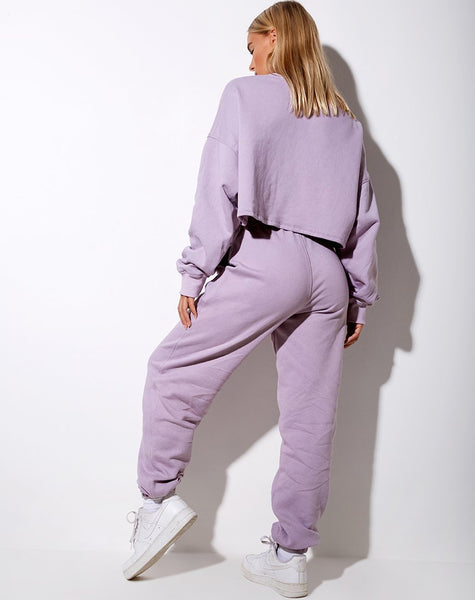 Image of Basta Jogger in Violet Angel Embro White