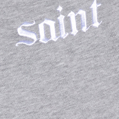Fawly Crop Top in Grey Marl 'Saint' Embro