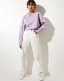 Image of Fawly Crop Top in Small Graffiti Flower Lilac