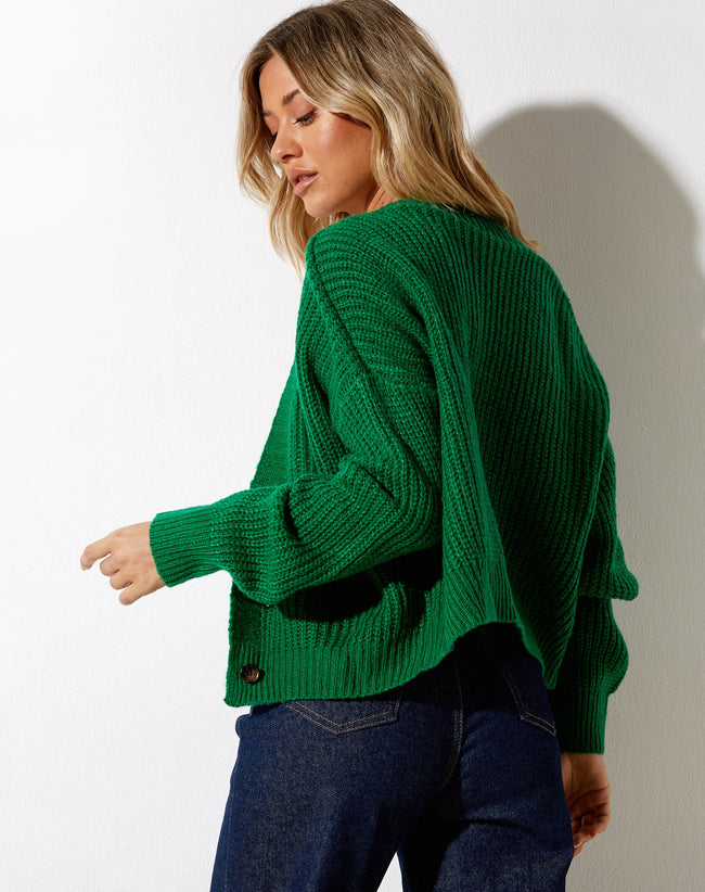 Image of Faya Cardi in Knit Green