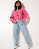 Image of Faya Cardigan in Bubblegum Pink