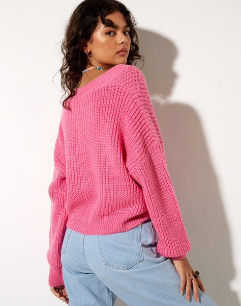 Image of Faya Cardigan in Bubblegum Pink