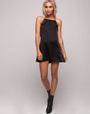 Faye Slip Dress in Black