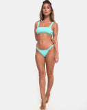 Febe Bikini Top in Mini Rib Mint