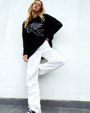 Image of Lulees Jumper in Knit Black Cherub Ivory