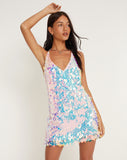 Image of Finn Slip Dress in Unicorn Disc Sequin