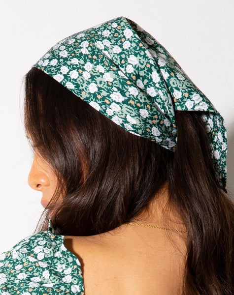 Bandana in Floral Field Green