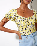 Image of Flaba Crop Top in Sunflower Pop Yellow