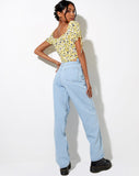 Image of Flaba Crop Top in Sunflower Pop Yellow