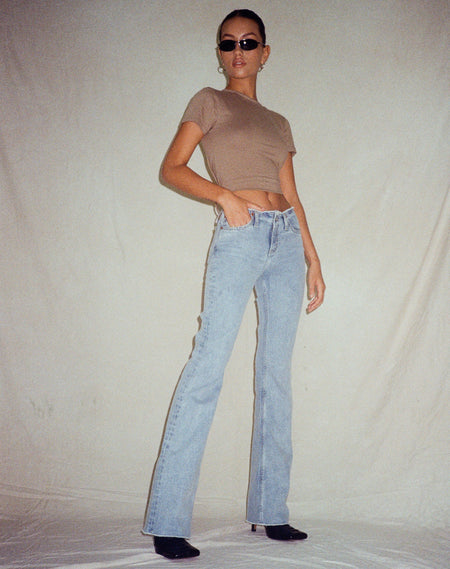 Low Rise Seam Jeans in 90's Indigo