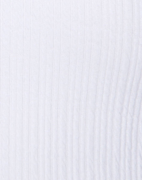 Freja Bodycon Dress in Multi Rib Ivory