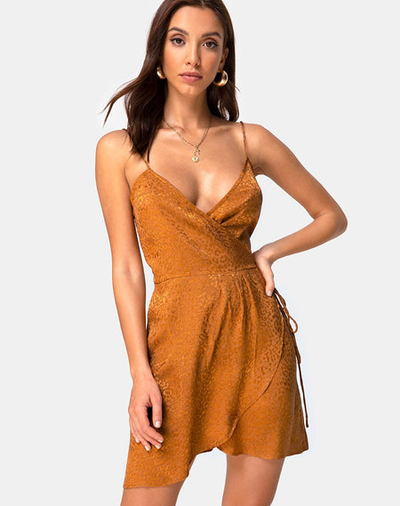 Leta Bodycon Dress in Warm Gold