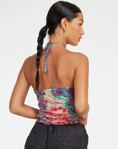 image of Fusena Cutout Top in Festival Print