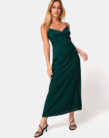 Batis Maxi Dress in Satin Black