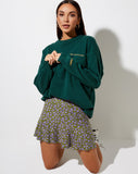 Image of Gaelle Mini Skirt in Autumn Blossom Khaki