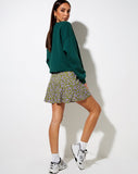 Image of Gaelle Mini Skirt in Autumn Blossom Khaki