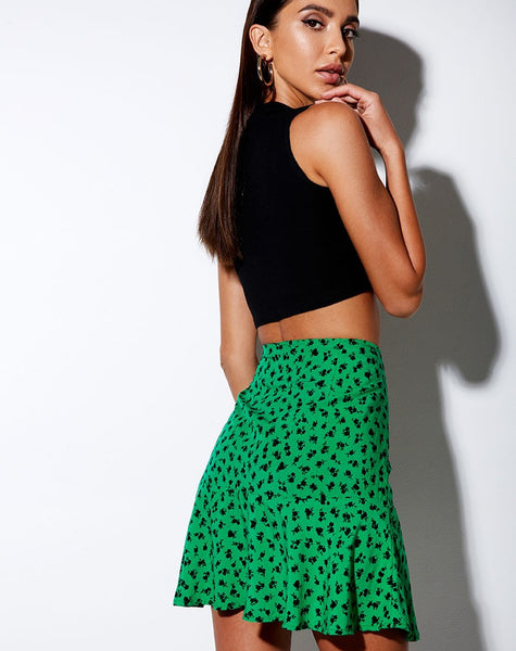 Gaelle Skirt in Dainty Daisy Green