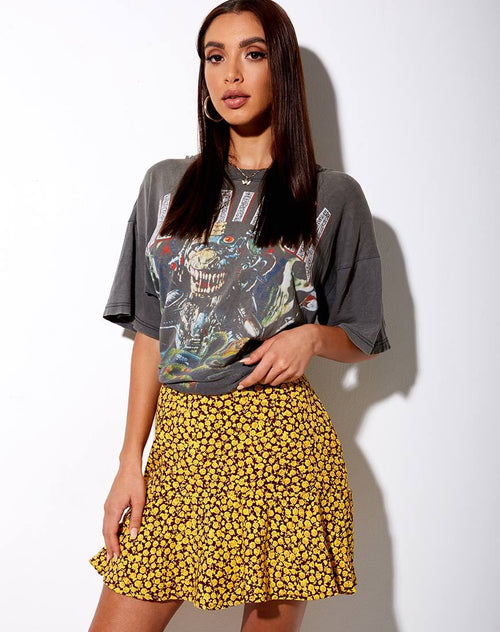 Gaelle Skater Skirt in Ditsy Rose Marigold