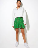 Gaelle Mini Skirt in Paisley Fun Green