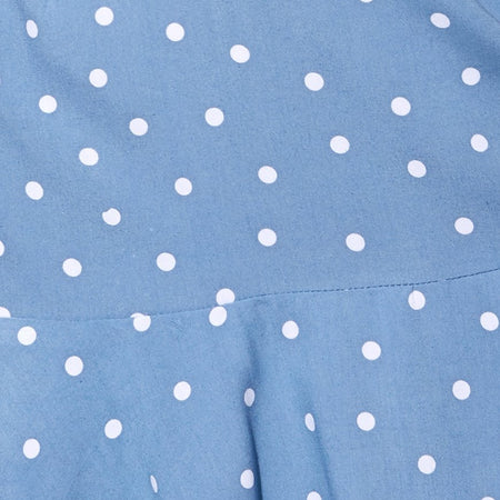 Gaelle A-Line Skirt in Skater Polka Blue