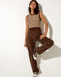 Image of Gaira Vest Top in Knit Square Flag Coffee Quartz