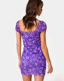 Galot Mini Dress in Daisy Daze Purple