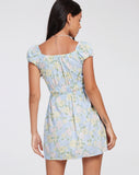 image of Galova Mini Dress in Washed Out Pastel Floral