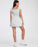 image of Galova Mini Dress in Washed Out Pastel Floral