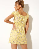 Image of Galova Mini Dress in Wild Flower Lemon Drop