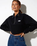 Gandi Crop Top in Black with Motel Work Clothing Label