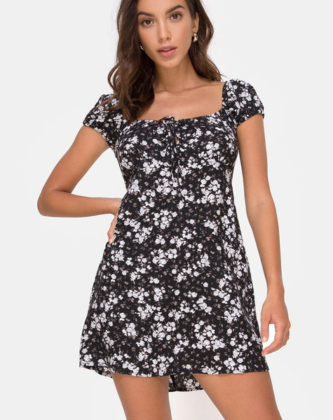 Gaval Mini Dress in Dark Wild Flower