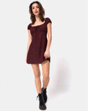 Gaval Mini Dress in Dotty Rose Black