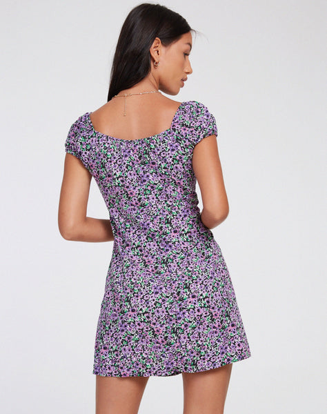 image of Gaval Mini Dress in Lilac Blossom