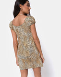 Gaval Mini Dress in Mini Tiger Brown