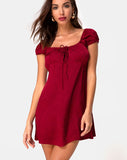 Gaval Mini Dress in Satin Cheetah Raspberry