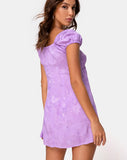 Gaval Mini Dress in Satin Rose Lilac