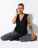 image of Gavan Vest in Tailoring Black