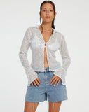 image of Gedza Top in Sequin Silver