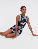 image of Genul Mini Dress in Abstract Purple