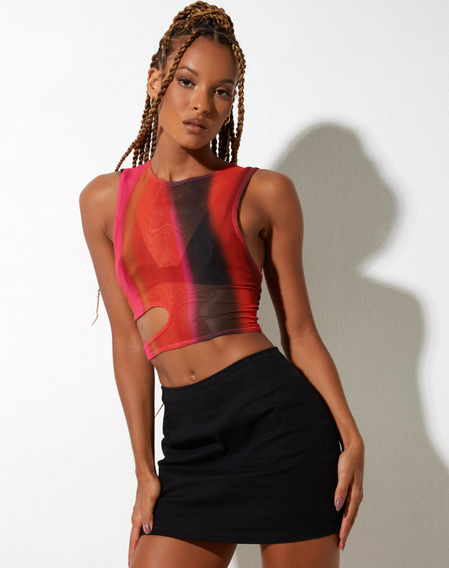 image of Gilard Crop Top in Solarized Orange and Pink