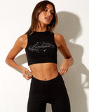 Image of Gimon Crop Top in Black Fantasia