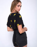 Gios Crop Top in Ditsy Sunflower