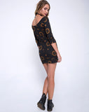 Giri Bodycon Dress in Celestial Black
