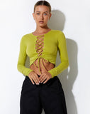 image of Gisy Crop Top in Lycra Lime