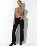 image of Gisy Crop Top in Lycra London Fog