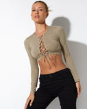 image of Gisy Crop Top in Lycra London Fog