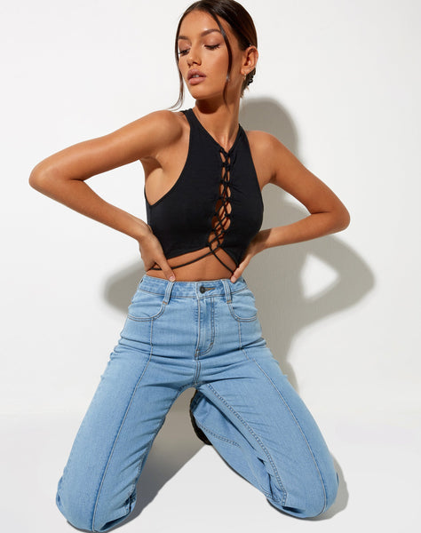 Image of Giwta Crop Top in Black