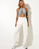 Giwta Crop Top in Blue Surf