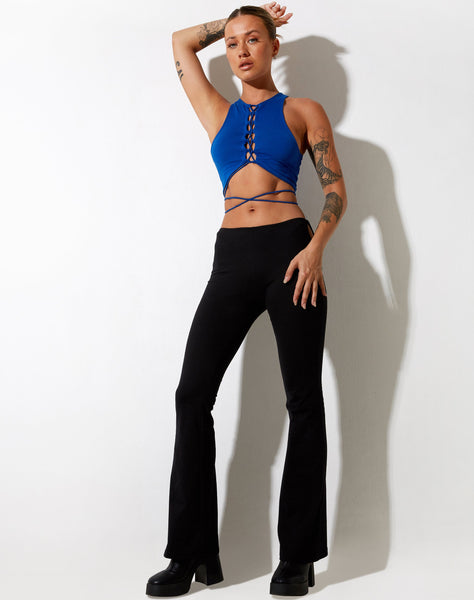 Image of Giwta Crop Top in Lycra Cobalt